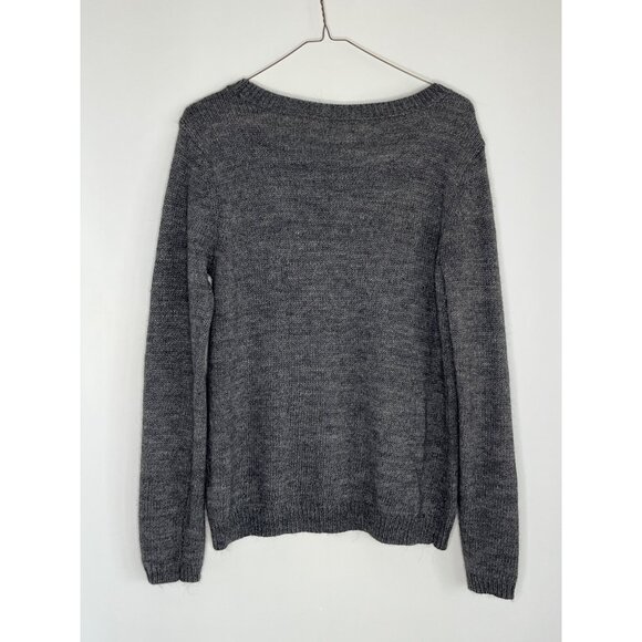 Garnet HIll Gray Wool Alpaca Ribbed Knit Sweater‎ Pullover Polar Bear Graphic S - Picture 8 of 8